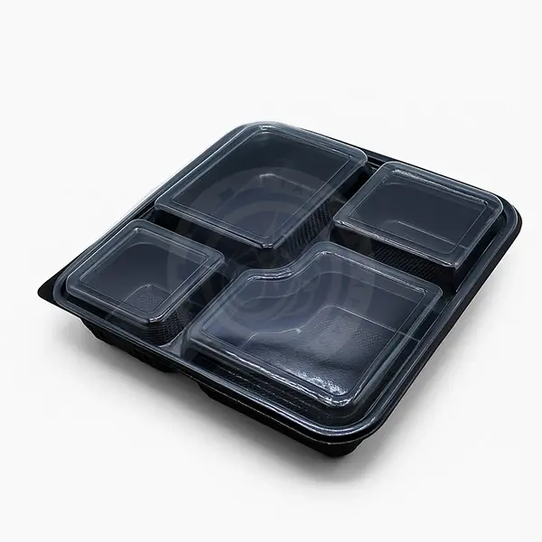 ظرف مربعی چهارخانه PP