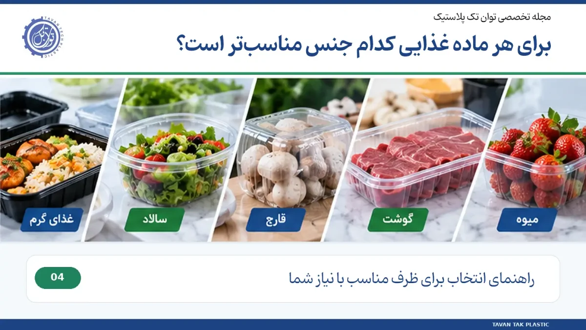 برای بسته‌بندی هر ماده غذایی، PP مناسب‌تر است یا PET؟